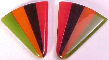 BP185 four color laminated bakelite wedge dress clips